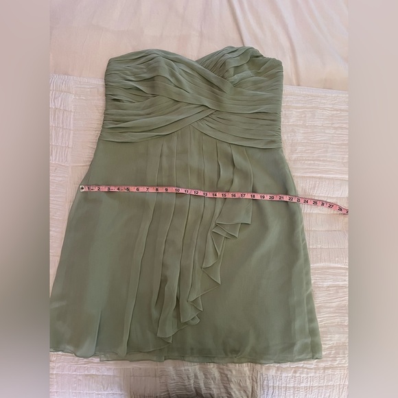 David’s Bridal Strapless Meadow Green Formal Dress Size 16, - Picture 11 of 12